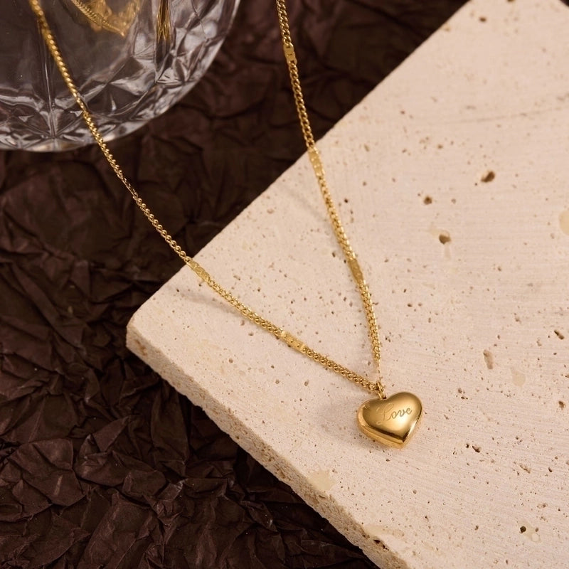 2 Pieces Minimalist Classic Style Geometric Titanium Steel Plating Pendant Necklace