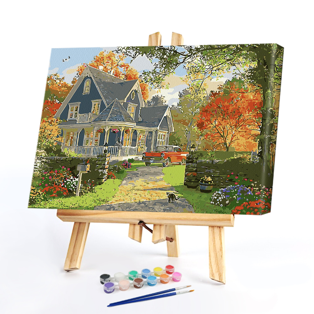 

40*50CM - Paint By Numbers - Scenery Villa, 501 Original