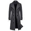 💥 2025 Hot Sale! Men's Autumn/Winter Trench Coat, Wool Overcoat, Double-Breasted, Mid-Length Wool Coat