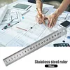 Stainless Steel Ruler Centimeter Ruler Millimeter Ruler Metal Straight Ruler