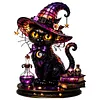 Gothic Witch Hat Night Light Halloween Decorations Colorful Wizard Hat Lamp