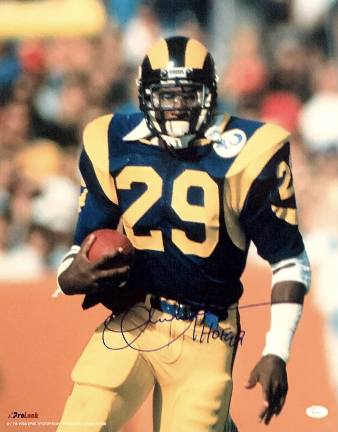 Eric Dickerson Signed Los Angeles Rams 16x20 Photo Poster painting JSA WP93550 w/ Inscription