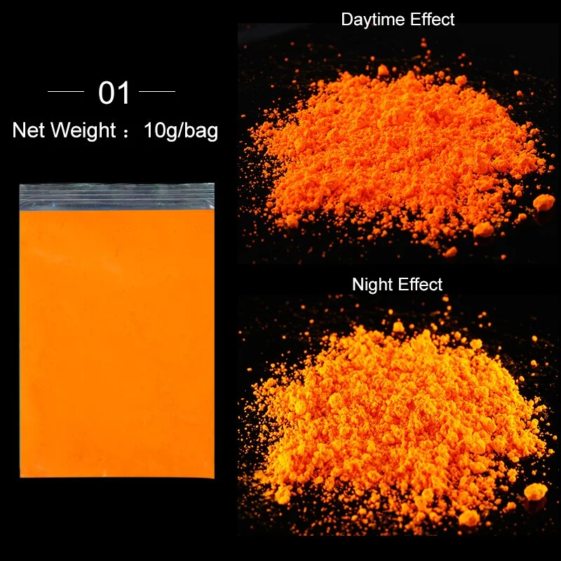 Fluorescent Nail Powder Neon Pigment Powder Nail Glitter Ombre Chrome Dust Gel Polish For 3D Nail Art Decoration-Nail Inspo