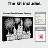 uk.everydayedeals DIY Pearl Painting With Frame - Handmade Self-Adhesive Pearls - Castle(20*30cm)