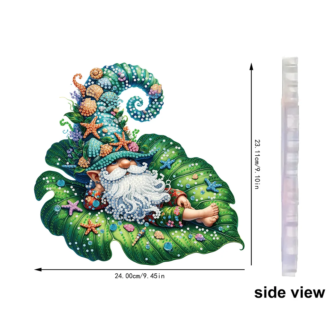 Ocean Gnome 2D Flat DIY Special Shape Diamond Art Hanging Pendant Kit Wall Decor