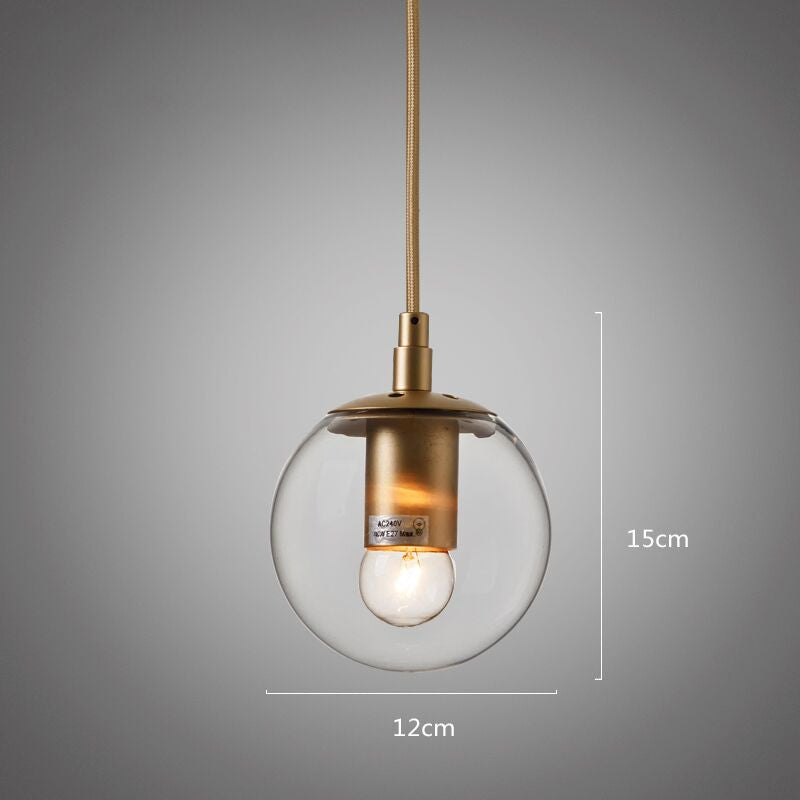 Ritz Single Head Brass Coloured Pendant Light