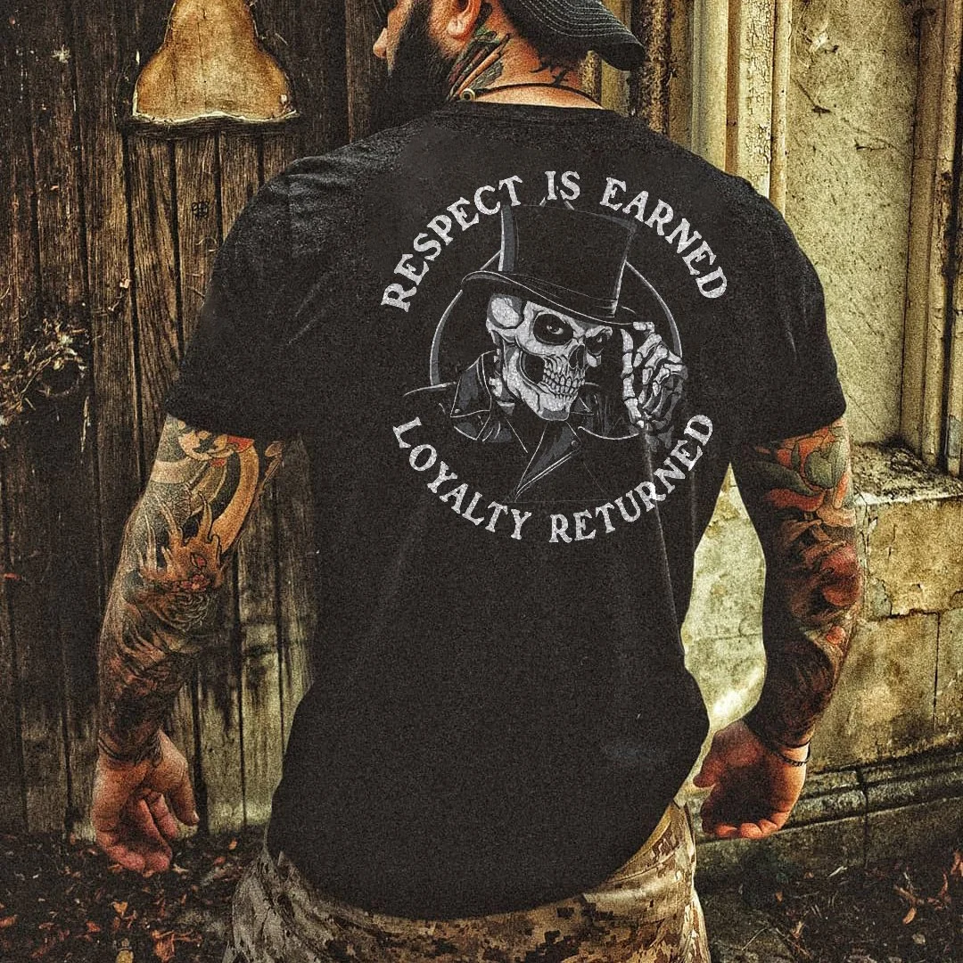Respect Is Earned Loyalty Returned Print Men's Short Sleeve T-Shirt