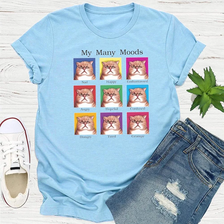 My Many Moods T-shirt Tee -01324-Annaletters