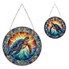 DIY Stained Glass Turtle Diamond Painting Acrylic Hanging Pendant