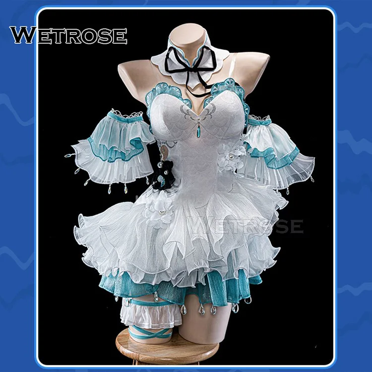 【Wetrose】Furina Mermaid Insipired Fairy Dress Genshin Impact Fanart Cosplay Costume Wig Full Set