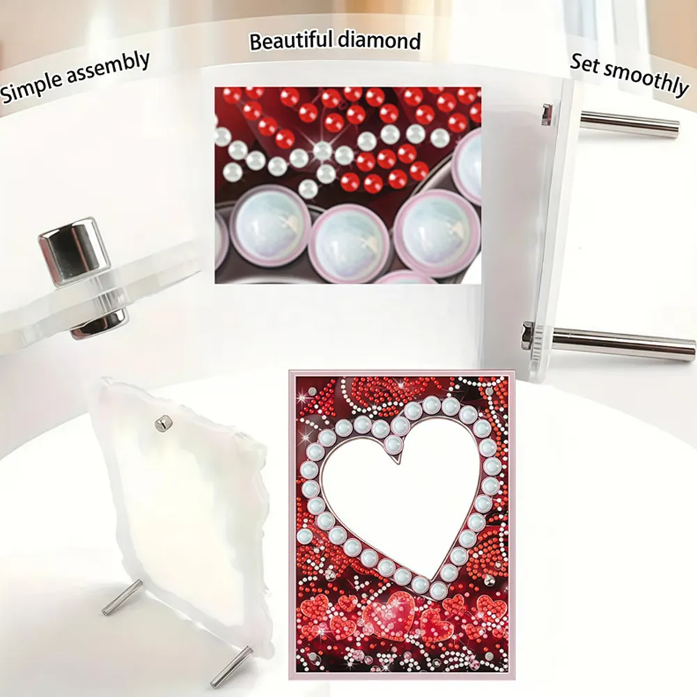 Special Shape Love Table Top Diamond Painting Frame Kits for Beginners