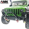 AMK Metal Stinger Front Rear Bumper with LED Light Set for 1/10 RC Crawler Axial SCX10 & SCX10 III TRX4 Redcat Gen8