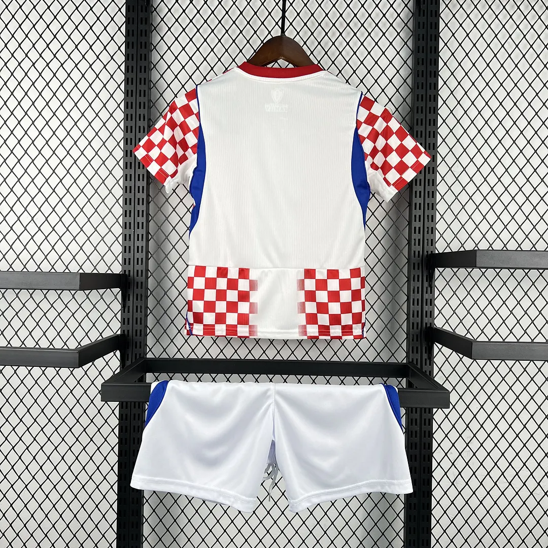 2026 Croatia Home Kids Kit Soccer Jersey Thai Quality