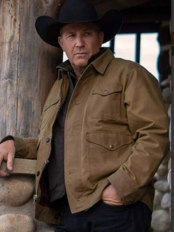 Kevin Costner Yellowstone John Dutton Vintage Style Cotton Jacket