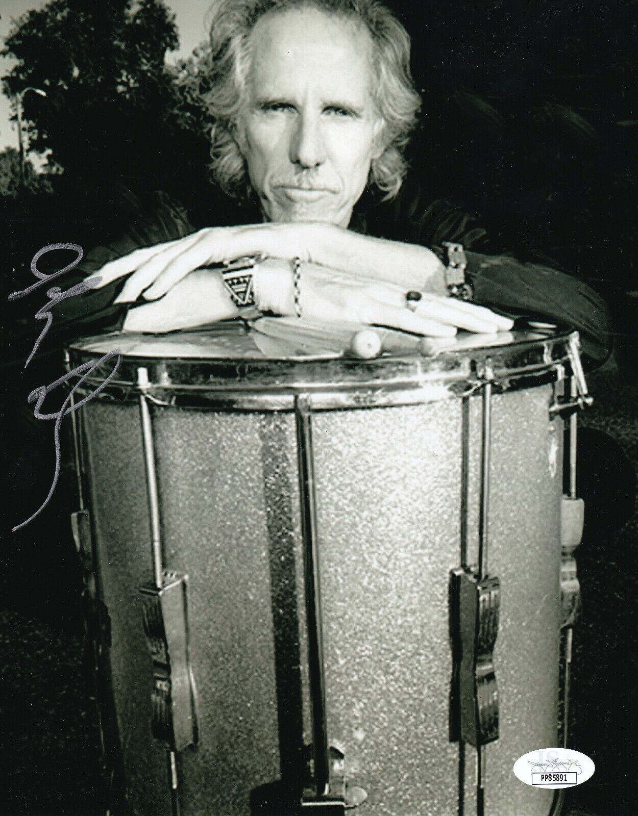 John Densmore drummer The Doors REAL hand SIGNED Photo Poster painting #1 JSA COA Autographed