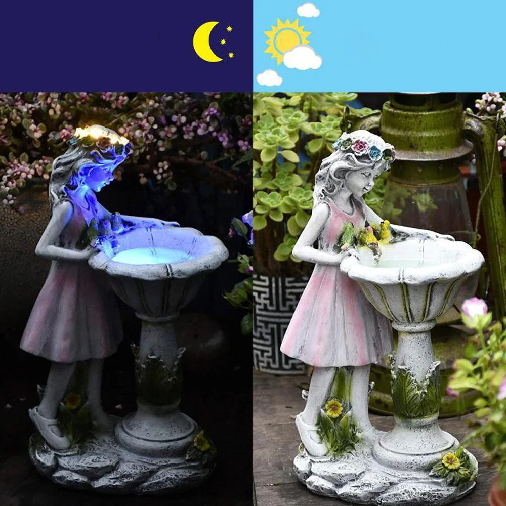 Meladen™ ⭐Blumenfee Solarlampe Dekoration Engel Skulptur Outdoor Villa Garten Gartendekoration⭐
