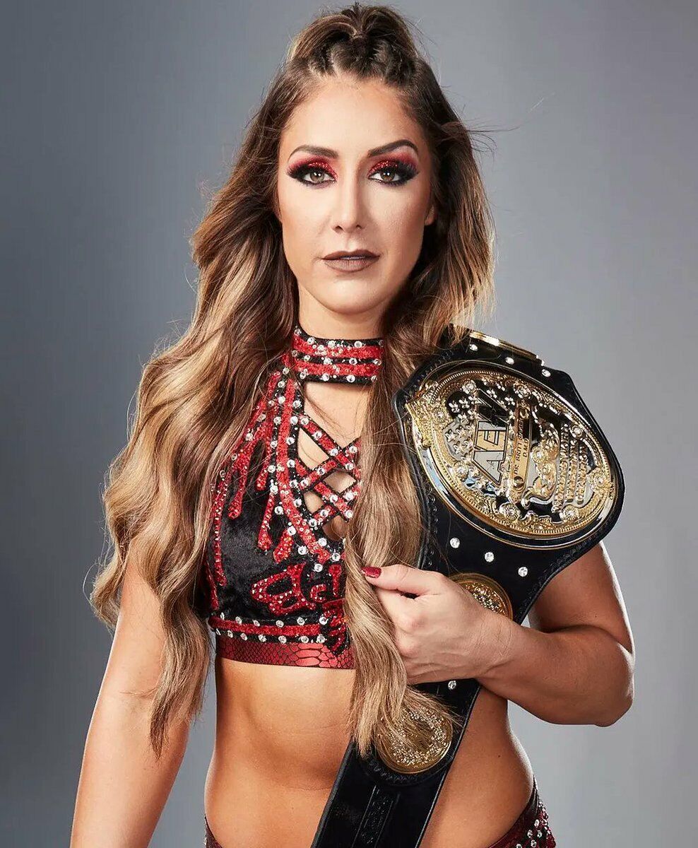 AEW Dr Britt Baker Womens world champion title belt 8x10 Photo Poster painting ALL ELITE