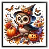 Halloween Pumpkin Owl-14CT Counted Cross Stitch 40*40cm/15.75*15.75in