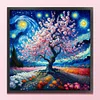 Starry Sky Scenery-11CT Stamped Cross Stitch 50*50cm/19.69*19.69in