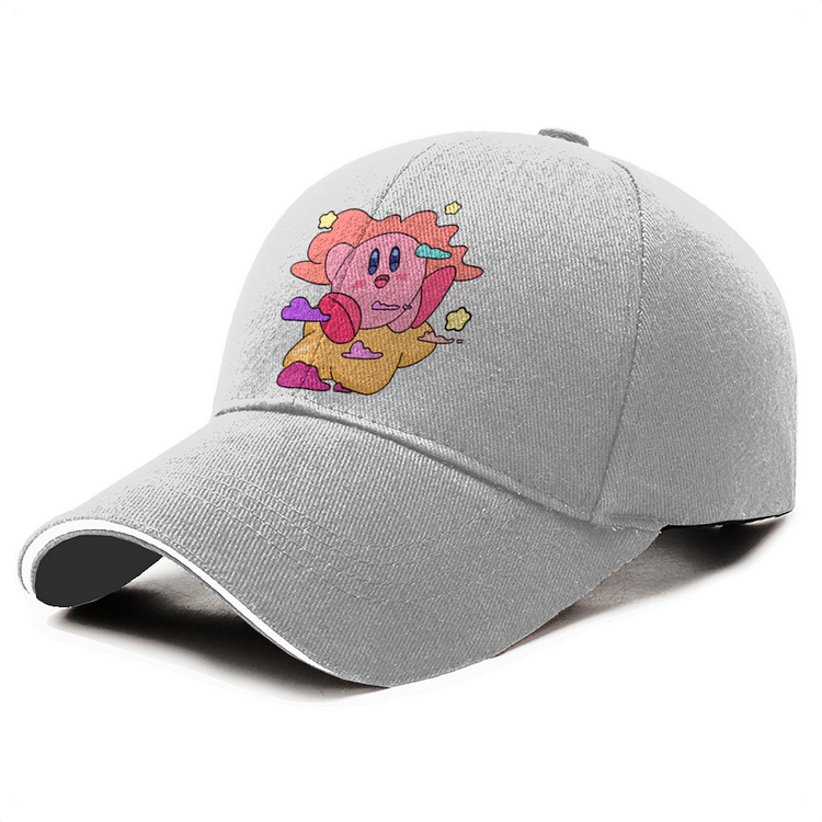 Kirby Sitting On A Star, Kirby Baseball Cap
