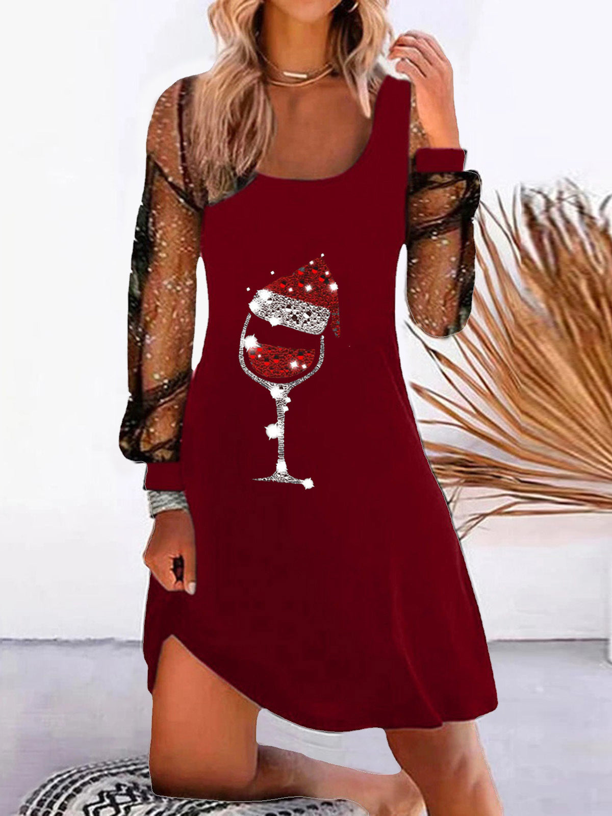 Women Long Sleeve V-neck Graphic Floral Printed Top