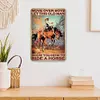 [Grande Taille]D&eacute;placez vous les gar&ccedil;ons, laissez ce vieil homme vous montrer comment monter &agrave; cheval - Panneaux en &eacute;tain m&eacute;tallique(30*40cm)