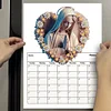 Special Shaped Pray Virgin 5D DIY Diamond Painting Art Magnetic Fridge Calendar