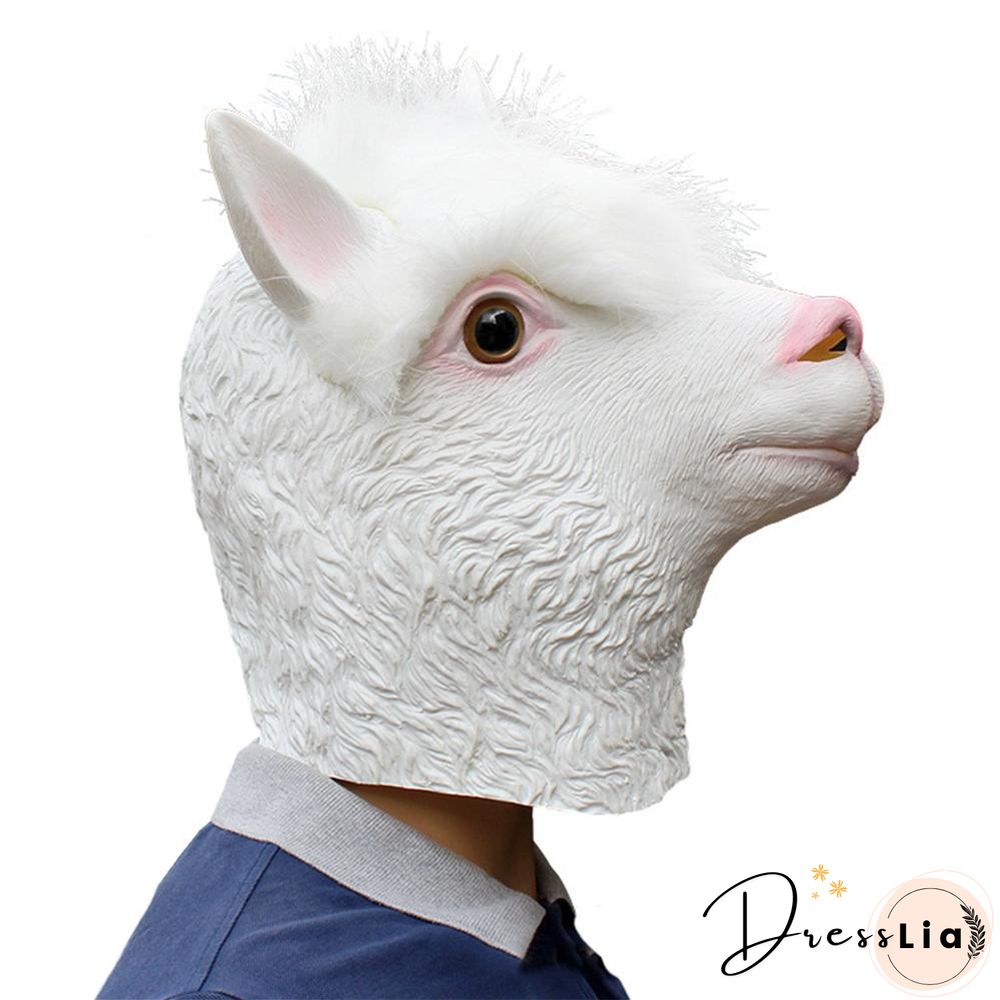 Halloween Alpaca Mask Halloween Animal Party Full Head Mask