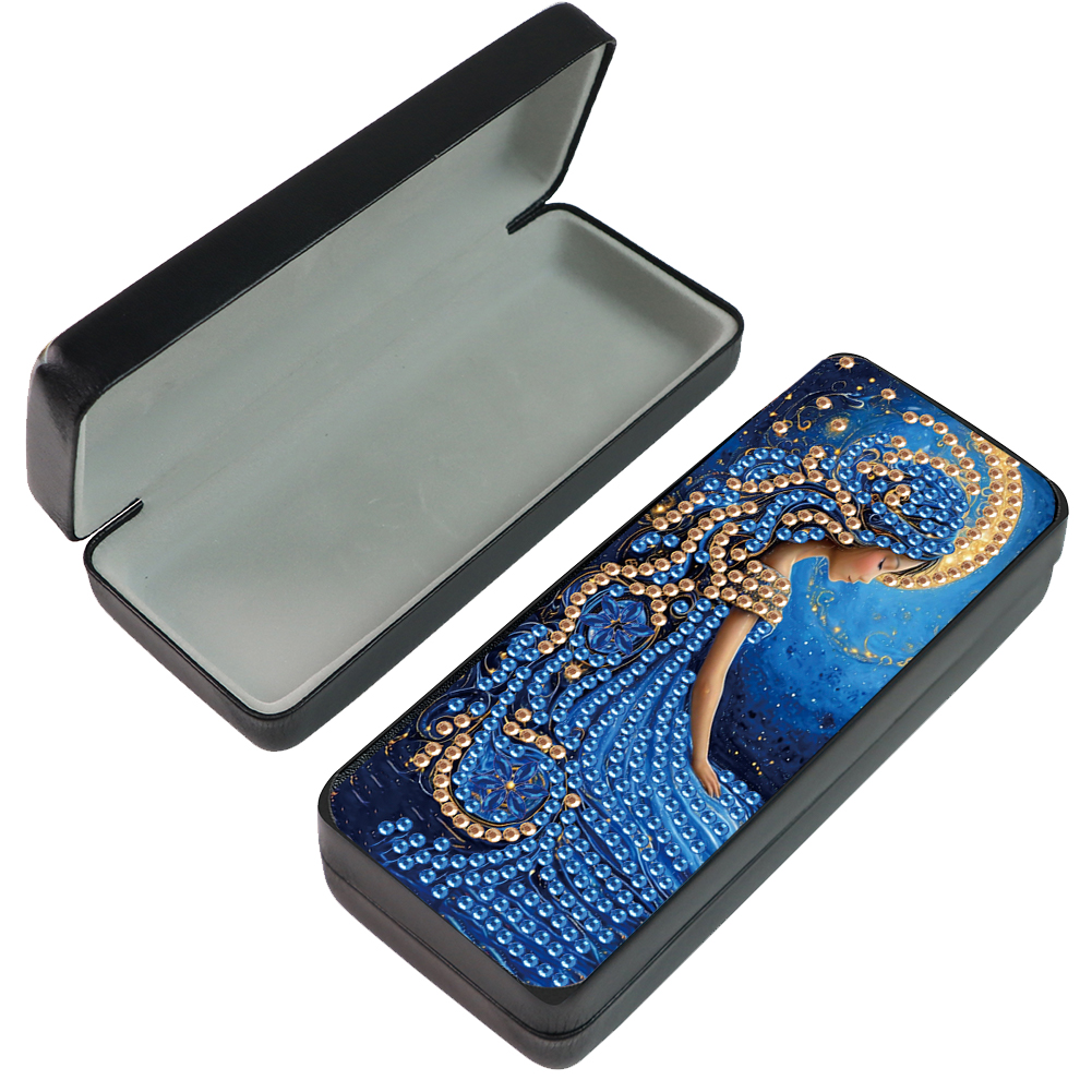 Diamond Painting Eyeglasses Case Girl Diamond Art Sunglasses Case for Beginners