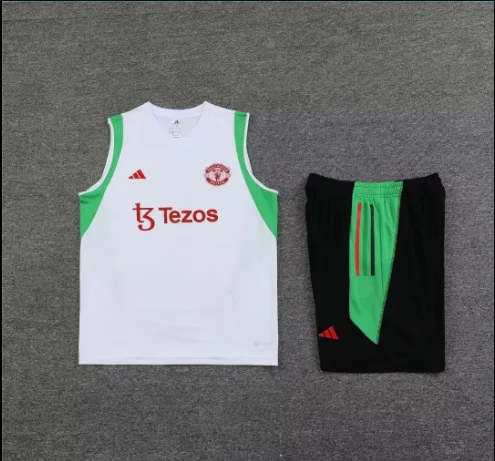 23/24 Manchester United White Training Vest Kit Soccer Jersey