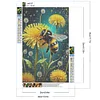 Abeille Et Fleur-Drille Ronde Peinture Diamant-30*45CM