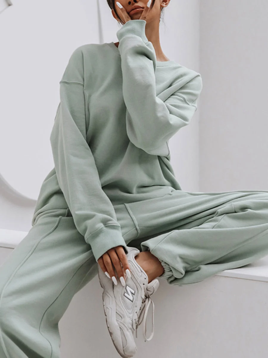 Loose Sports and Leisure Sweater Suit