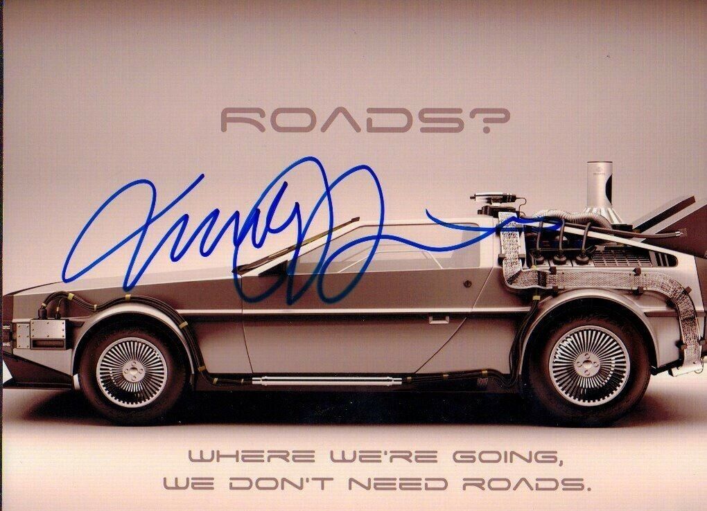 MICHAEL J FOX Signed 'DeLorean' Photo Poster paintinggraph - Film Actor - Preprint