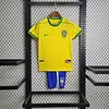 1998 Retro Brazil Home Football Shirt Kids Size 1:1 Thai Quality