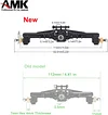 AMK 216.4g Brass TRX4M Axle, Extended 20mm TRX4M Portal Axle, TRX4M Brass Axle with Two Servo Mount Options, for 1/18 RC CrawlerCar TRX4M Axle Upgrade Parts