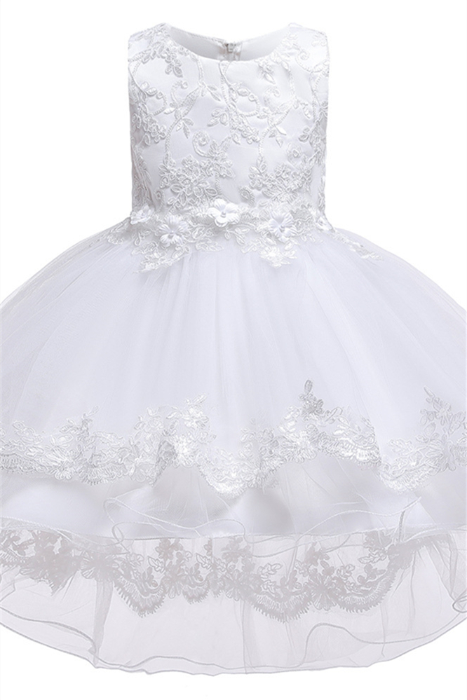 Beautiful Sleeveless Scoop Pageant Dresses for Girl Tulle Lace Knee Length - lulusllly