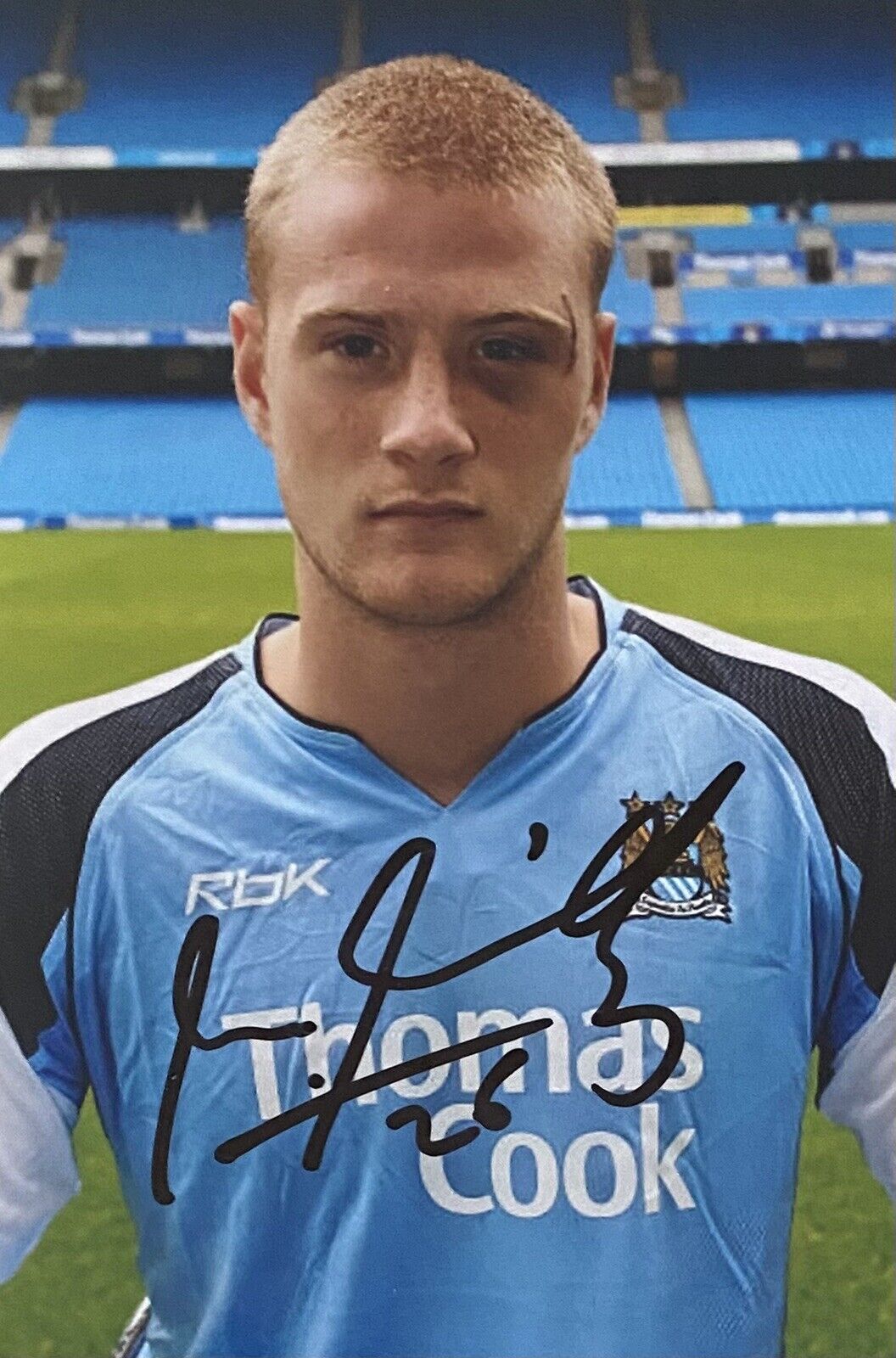 Matt Mills Genuine Hand Signed Manchester City 6X4 Photo Poster painting