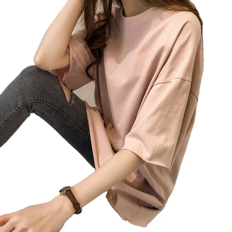 Uveng Uveng Wear 2024 New Candy Color T-Shirt Female Short Sleeve Students Loose Korean Fan Ins Half Sleeve Clothes Women's Clothing