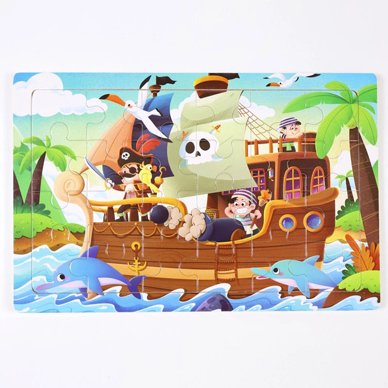 Puzzles Toddler(3-6Years) Cartoon Wood Toys