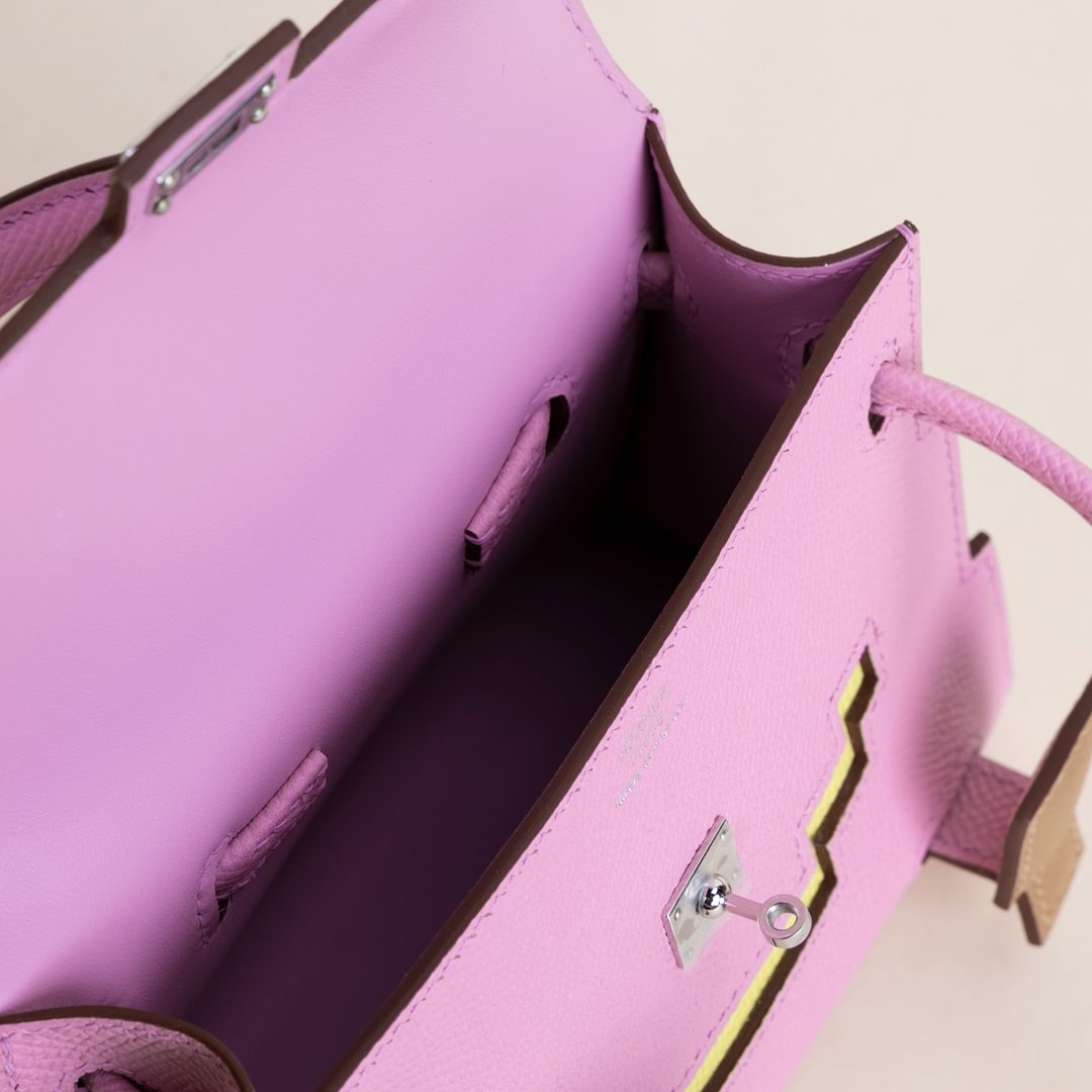 Kelly Doll Epsom X9 Mauve sylvestre/4B Biscuit/9R Lime/l2 Nata PHW