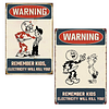 2PCS Warning - Metal Tin Signs Set(8*12Inch/12*16Inch)