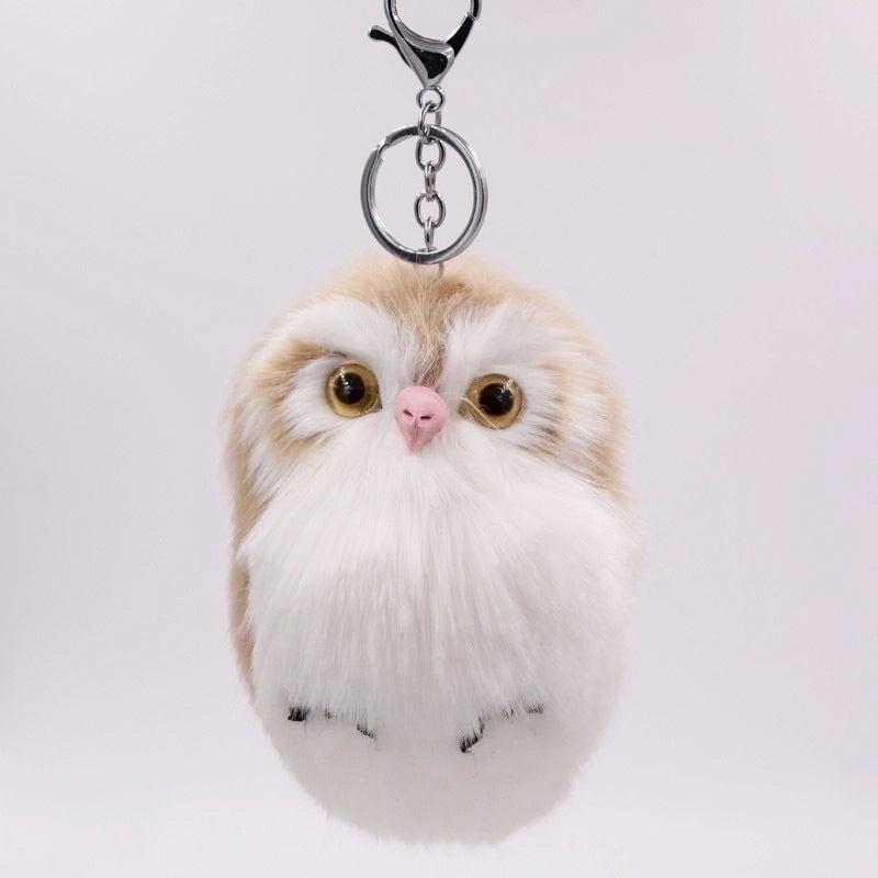 Cute Owl Plush Unisex Bag Pendant Keychain
