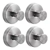 2/4/6/8/10PCS Suction Cup Hooks Stainless Steel Loofah Towel Coat Bath Robe Hook