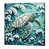 uk.everydayedeals DIY Pearl Painting With Frame - Handmade Self-Adhesive Pearls - Turtle(25*25cm)