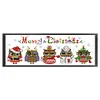 Partial Cross Stitch Kits Christmas Owl 14CT Counted DIY Home Decorations(Brand)