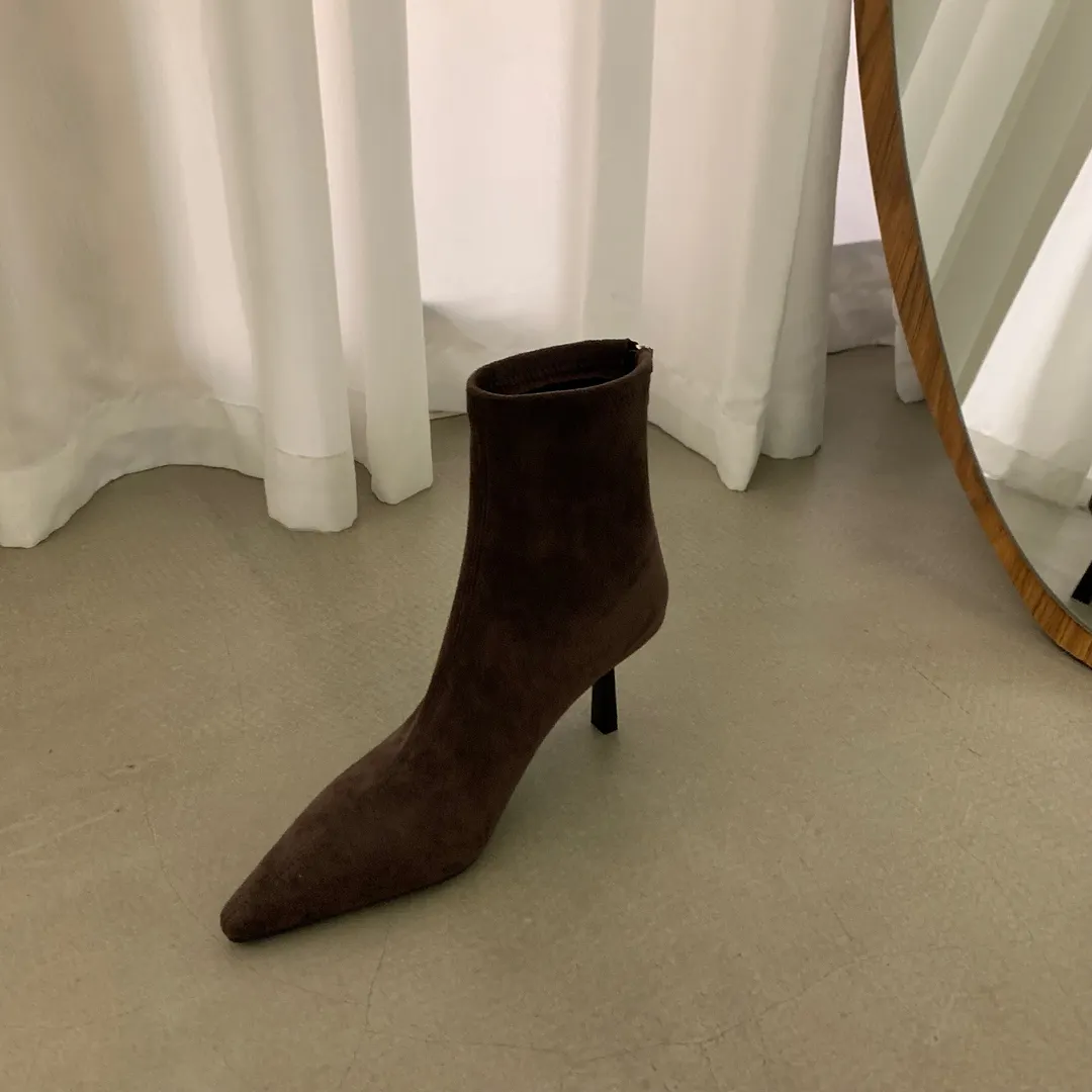 Churchf Churchf Women's Shoes 2023 New Autumn And Winter With Velvet Korean Small Ankle Boots