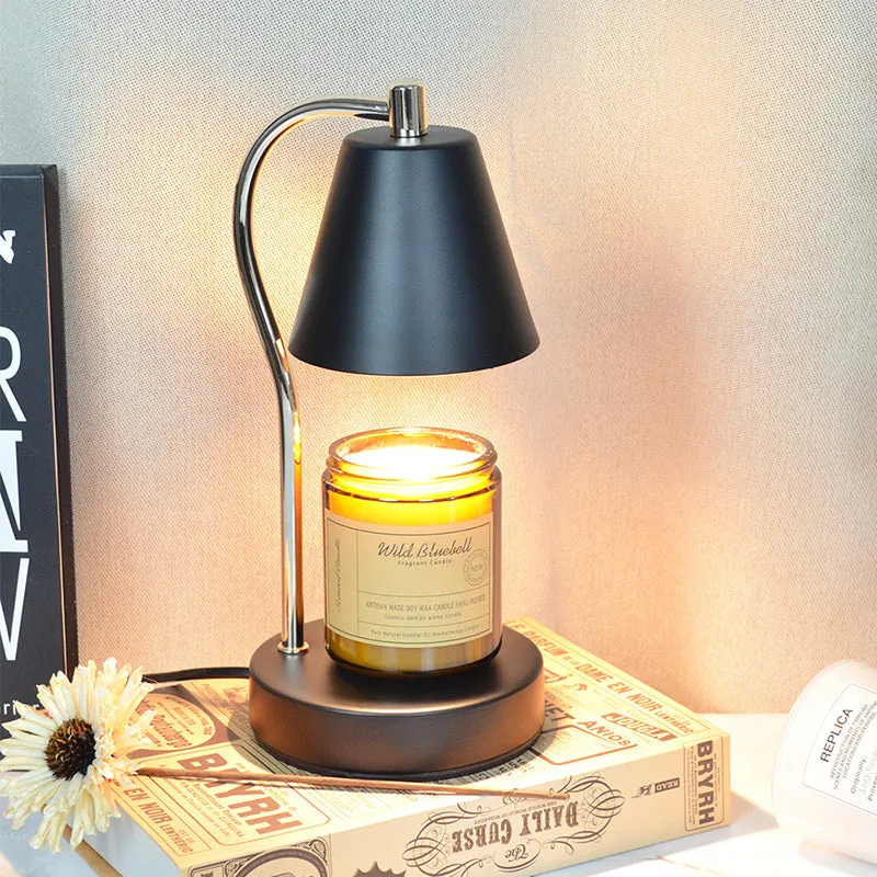 Contemporary Simplicity Iron Semi-Conical 1-Light Melting Wax Table Lamp For Bedroom mysite