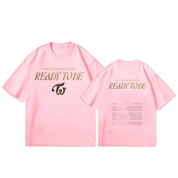 TWICE 5th World Tour READY TO BE Schedule T-shirt
