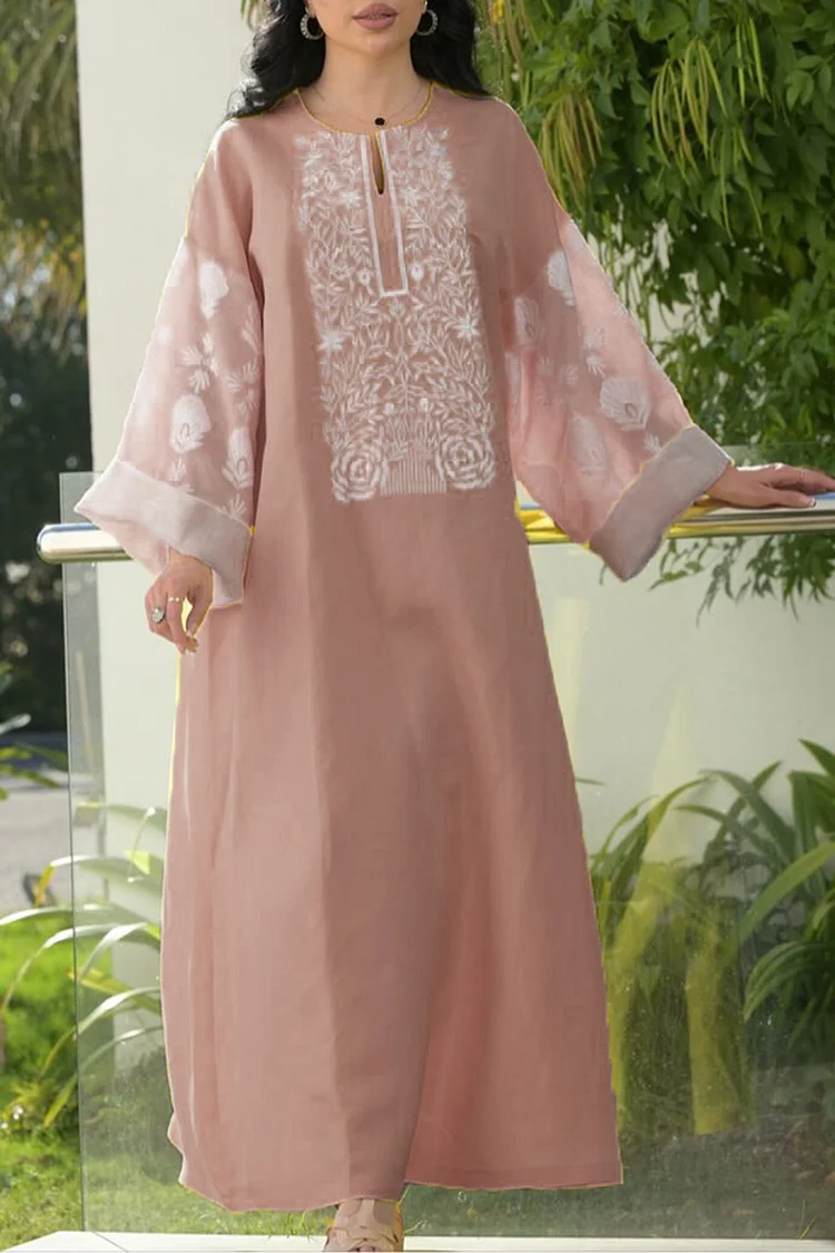 fitted lace wedding dress Long Elegant Kaftan Embroidered Teal Blue – Reflektion Design