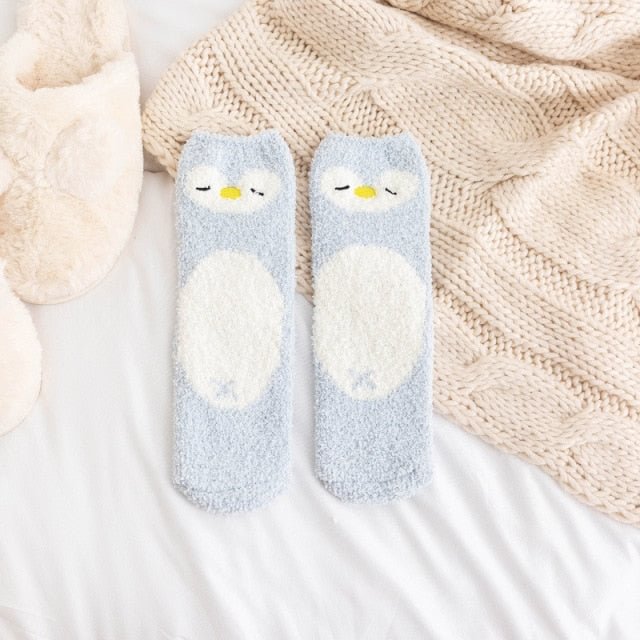 Lovely Cartoon Cat Pig Panda Winter Plush Warm Socks BE615